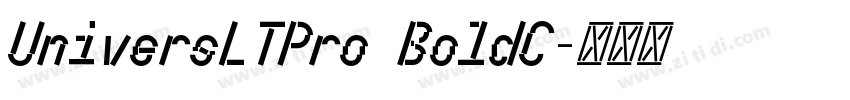 UniversLTPro BoldC字体转换